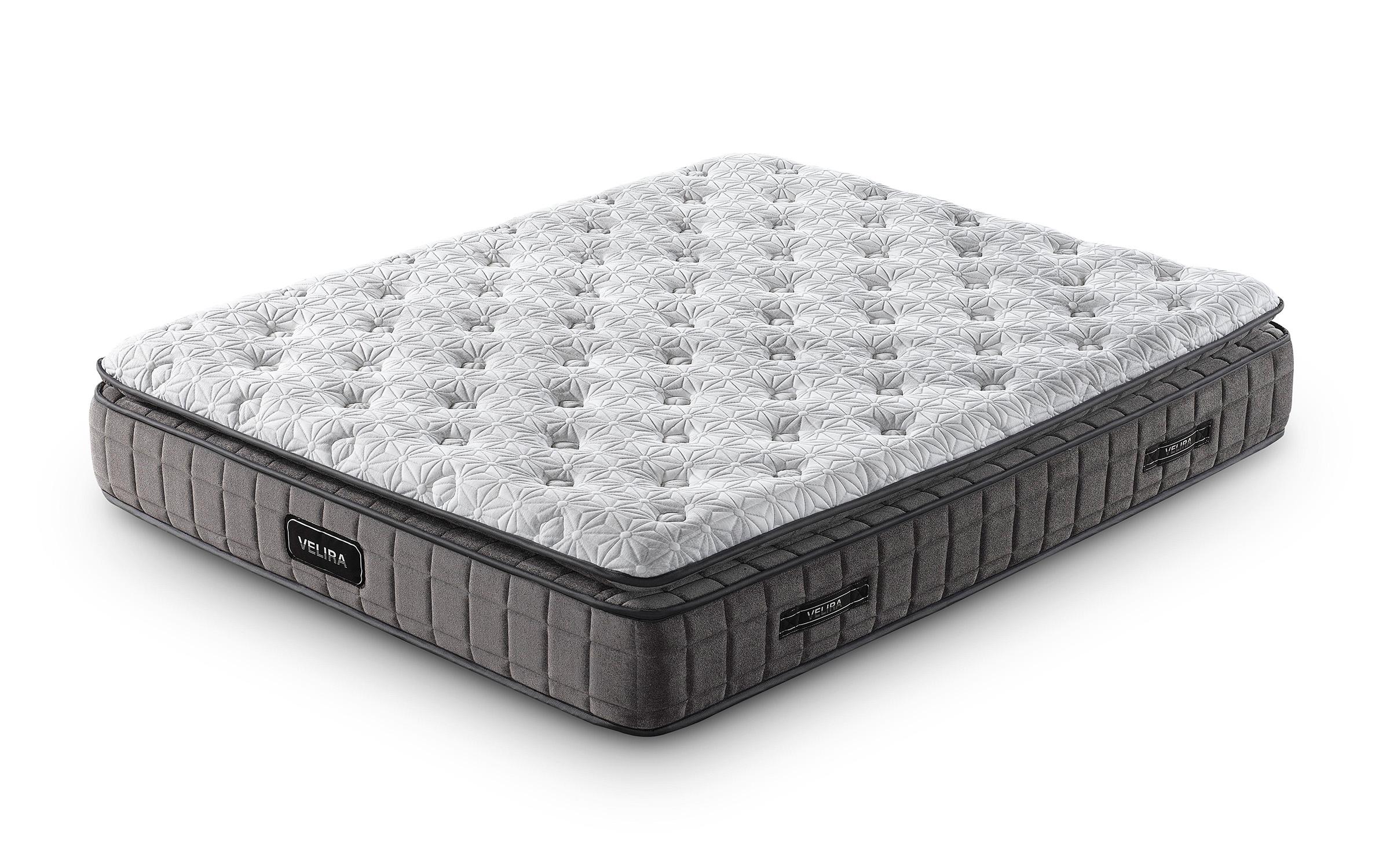 Double bed Box Spring 160/200 Velira + mattress, grey  7